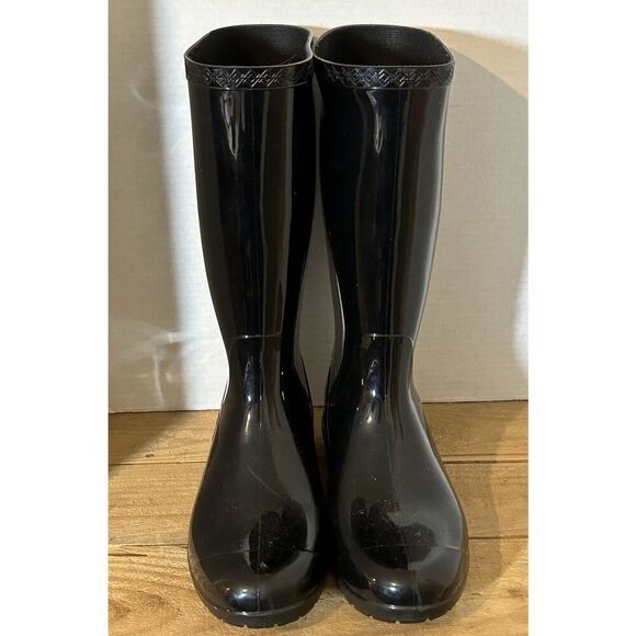 UGG SIENNA BLACK WATERPROOF RUBBER BOOT WOMEN'S RAINBOOTS SIZE US 9 - Picture 2 of 5